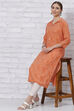 Red Straight Printed Kurta image number 0